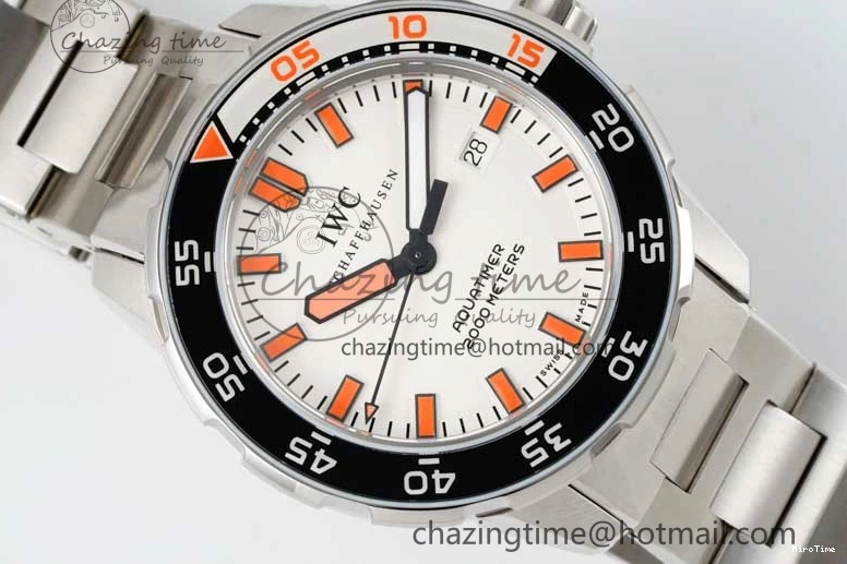 MIROTIME 0319 BestValue Aquatimer Automatic SS RSF 1:1 Best Edition White Orange Dial on SS Bracelet A 7072